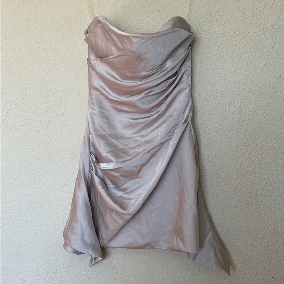 HOUSE OF CB 'Jasmine' Oyster Draped Strapless Corset Dress/Size S NWOT - Picture 9 of 13